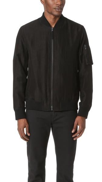 Vince Silk Linen Flight Jacket
