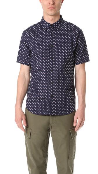 Club Monaco Short Sleeve Gypsy Floral Shirt
