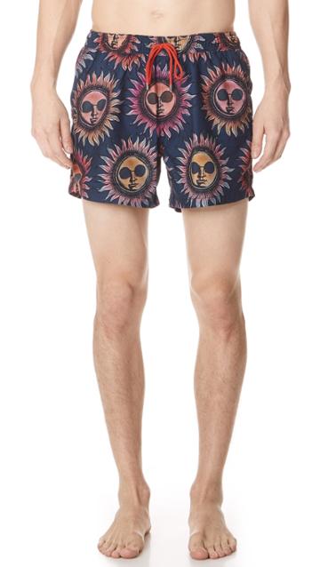 Ps By Paul Smith Classic Sun Patch Pocket Swim Shorts