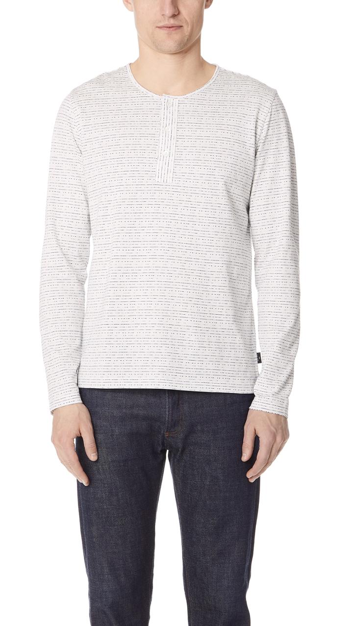 Ps By Paul Smith Regular Fit Long Sleeve Grandad Henley