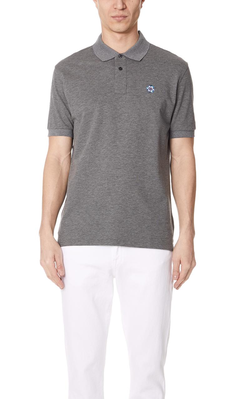 Ps By Paul Smith Flower Embroidery Polo Shirt