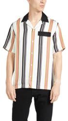 Saturdays Nyc Xavier Stripe Short Sleeve Shirt