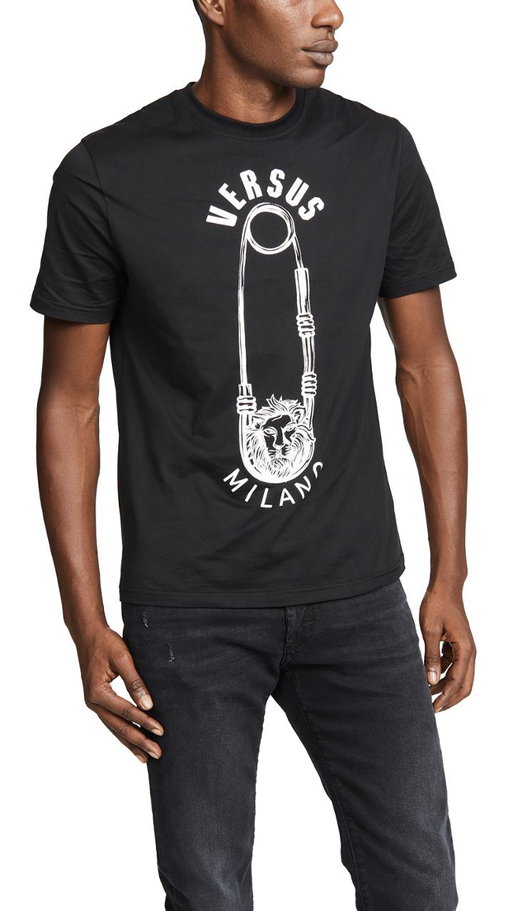 Versus Safety Pin Logo Tee