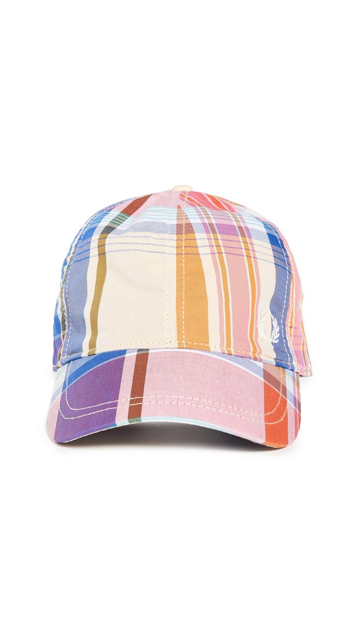 Fred Perry Madras Check Baseball Cap