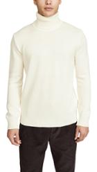 De Bonne Facture Italian Pique Long Sleeve Turtleneck Sweater