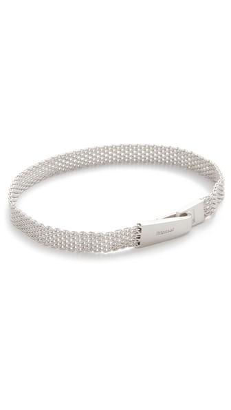 Miansai Sterling Silver Mesh Chain Wrap Bracelet