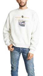Alexander Wang Crew Neck Sweatshirt With Platinum Car Patch