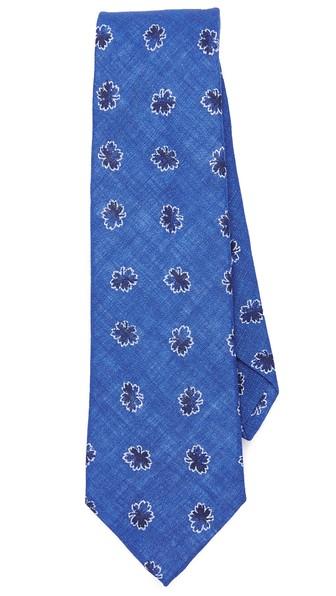 Thomas Mason Leaf Print Tie