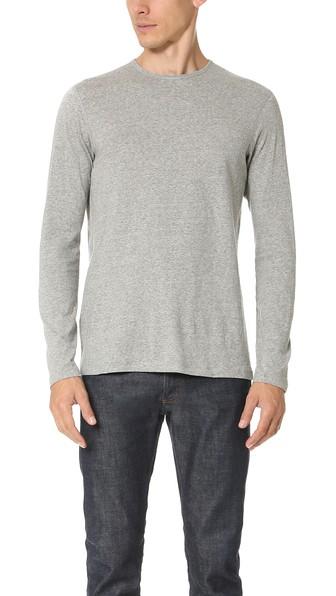 Wings Horns Silk Jersey Long Sleeve Crew Neck Tee
