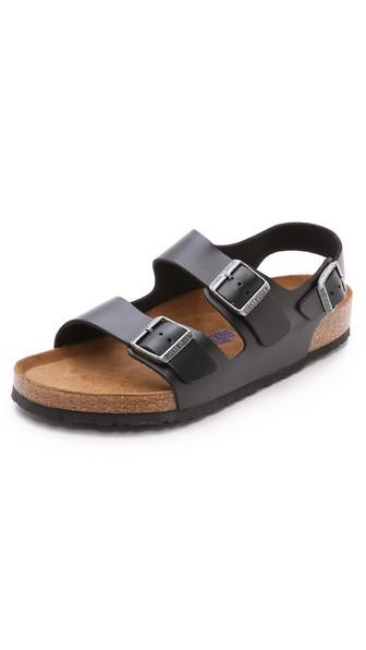 Birkenstock Amalfi Leather Soft Footbed Milano Sandals