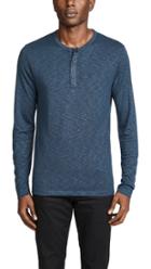 Theory Snap Long Sleeve Henley Shirt