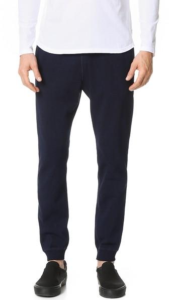 Reigning Champ Indigo Slim Sweatpants With Zip Back Pocket