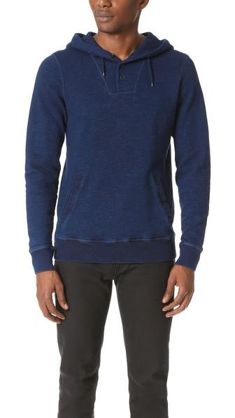 Scotch Soda Home Alone Hoodie With Button Closure