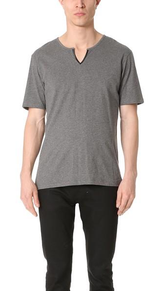 The Kooples Leather Detail Tee