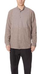 Robert Geller Theodore Stripe Combo Shirt