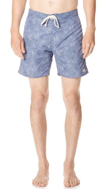 Bather Painted Palms Swim Trunks