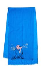 Paul Smith Arctic Animals Embroidered Scarf
