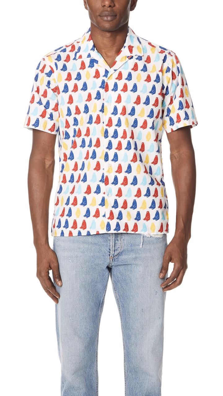 Gitman Vintage Short Sleeve Polar Bears Shirt