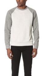 Theory Veton Axis Terry Raglan Crew Sweatshirt