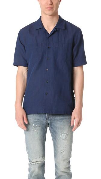 Levi S Made Crafted Indigo Short Sleeve Shirt