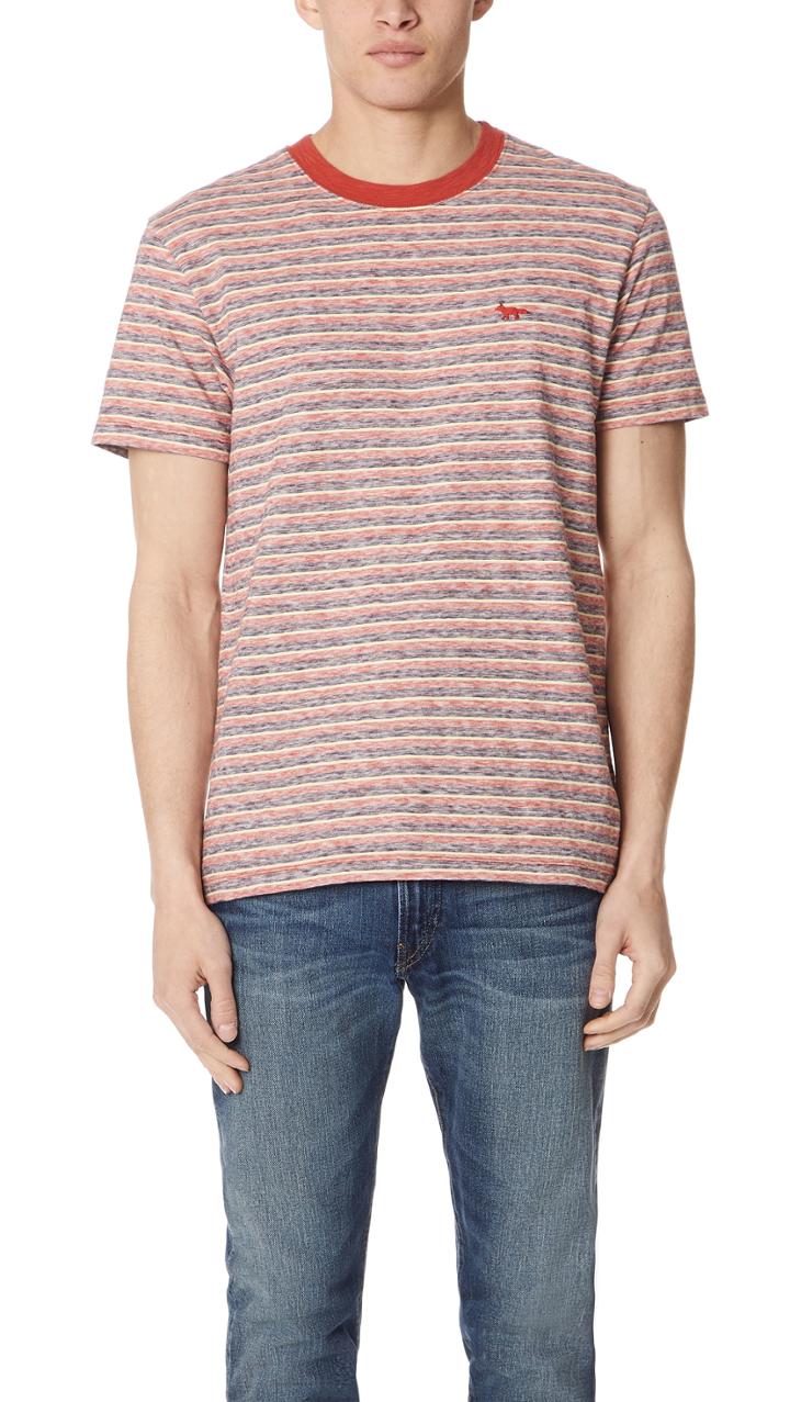 Maison Kitsune Surf Stripes Tee