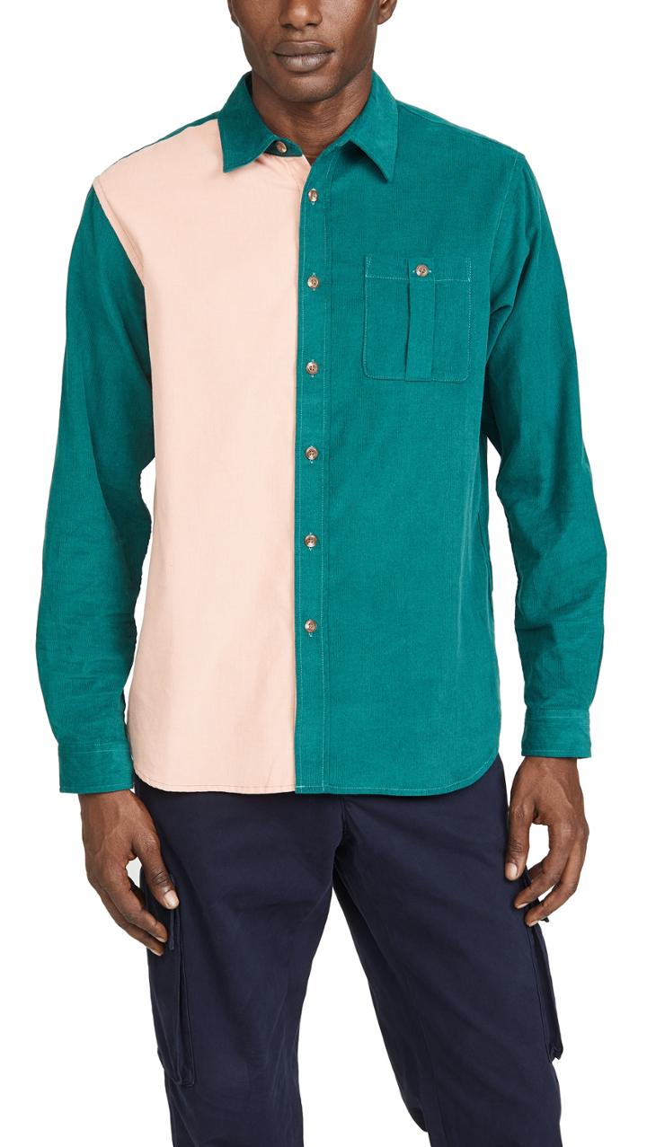 Saturdays Nyc Mott Cord Long Sleeve Shirt