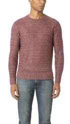 Todd Snyder Linen Melange Drop Stitch Crew Sweater