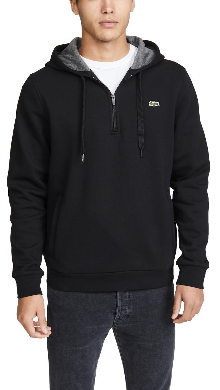 Lacoste Half Zip Fleece Hoodie
