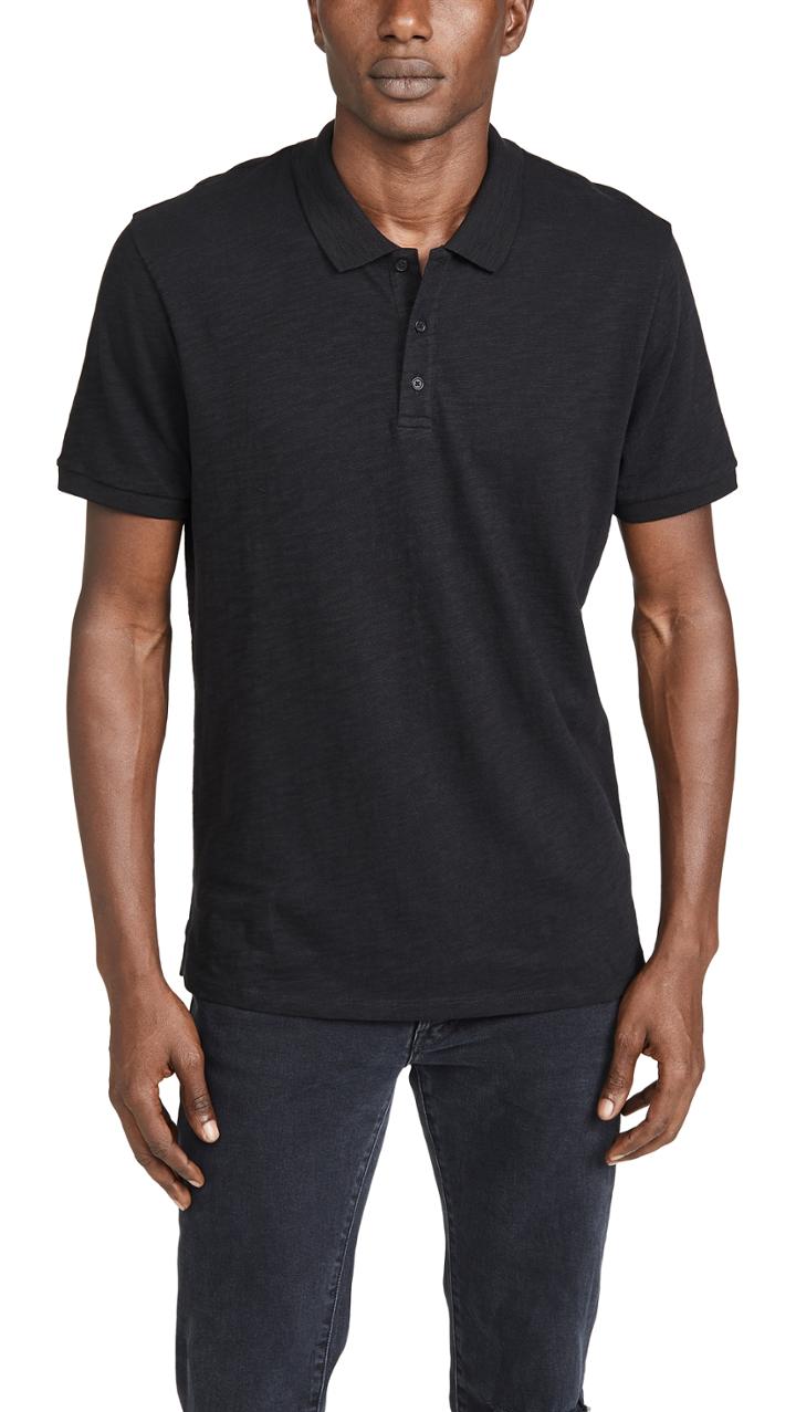 Vince Short Sleeve Classic Slub Polo Shirt