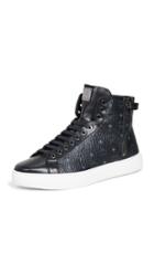 Mcm Logo Visetos High Top Sneakers