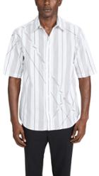 3 1 Phillip Lim Argyle Patchwork Short Sleeve Shirt