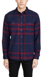 Frame Refined Plaid Button Down Shirt