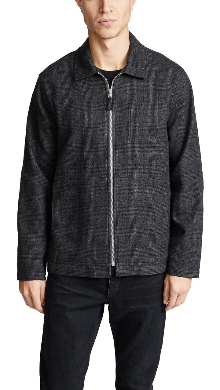 Tres Bien Zip Blouson Wool Check
