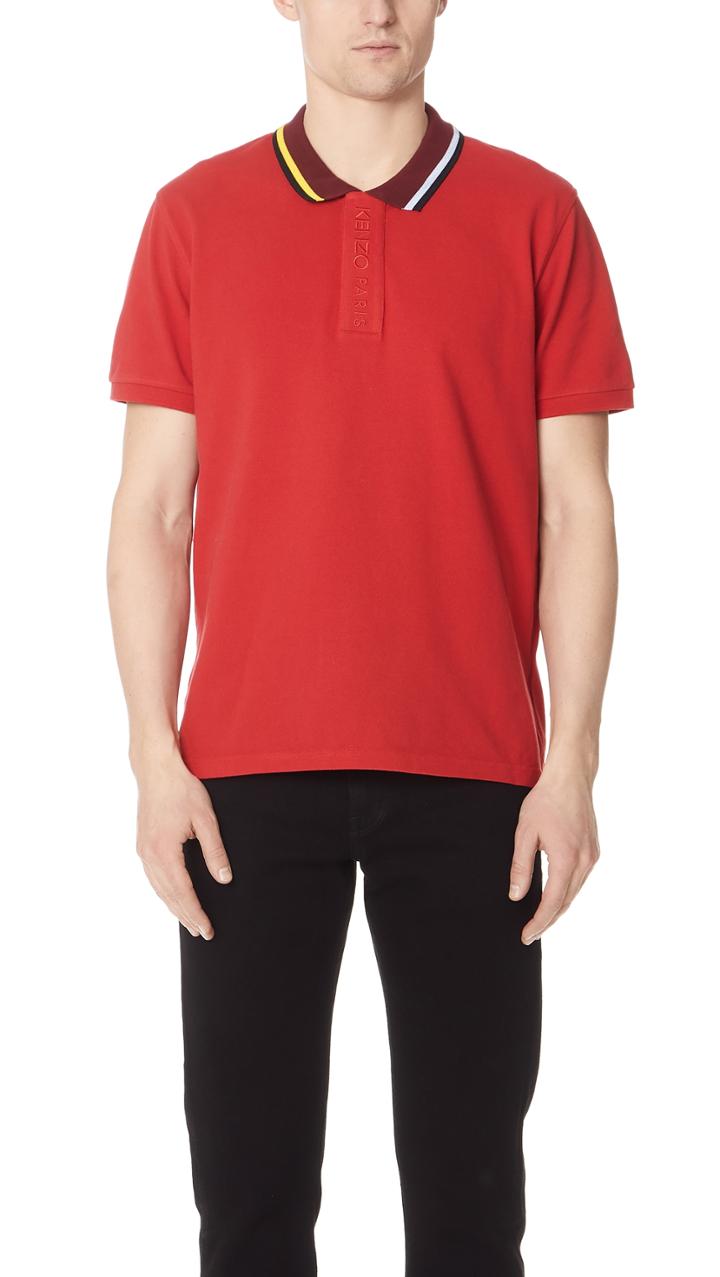 Kenzo Placket Embroidery Polo