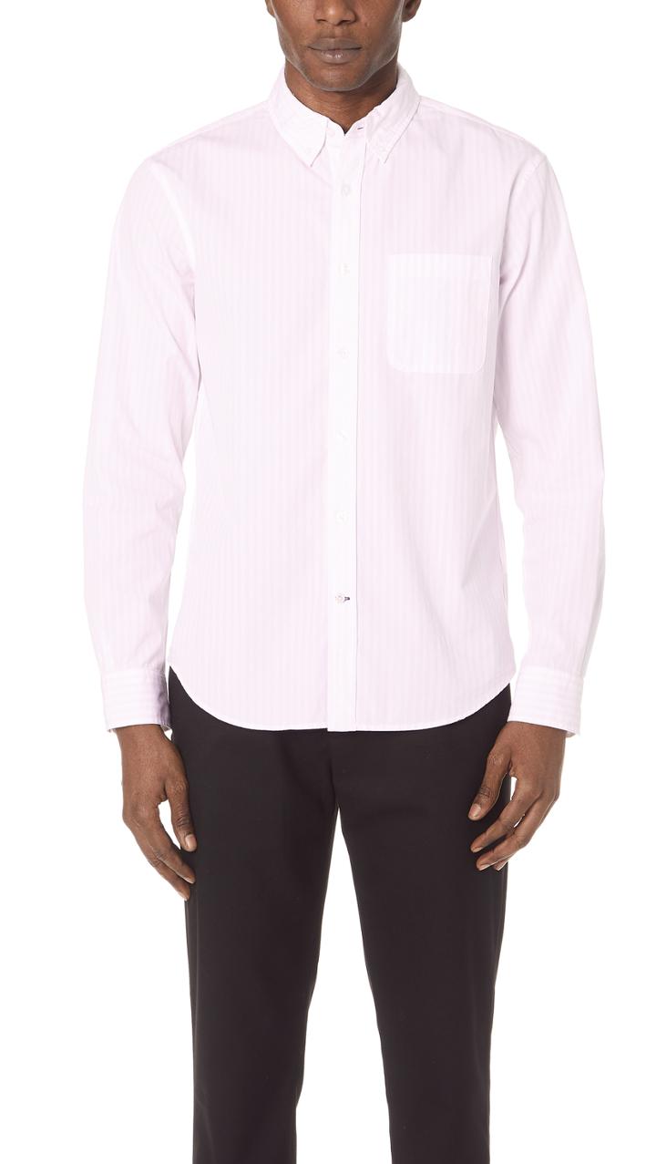 Club Monaco Slim Soft Stripe Shirt