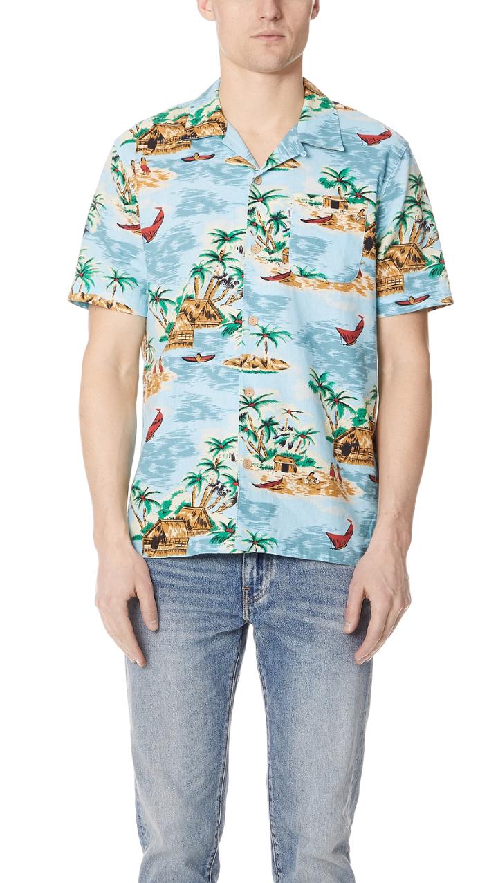 Levi S Red Tab Pelican Cameo Blue Shirt