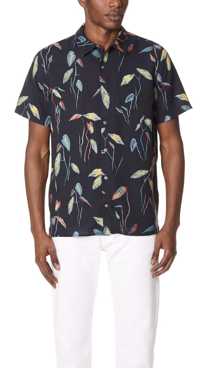 Ps By Paul Smith Leaves Casual Fit Shirt