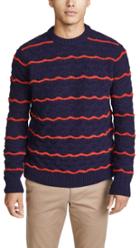President S Soft Shetland Wave Embroidered Sweater