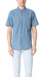 Obey Keble Ii Short Sleeve Denim Shirt