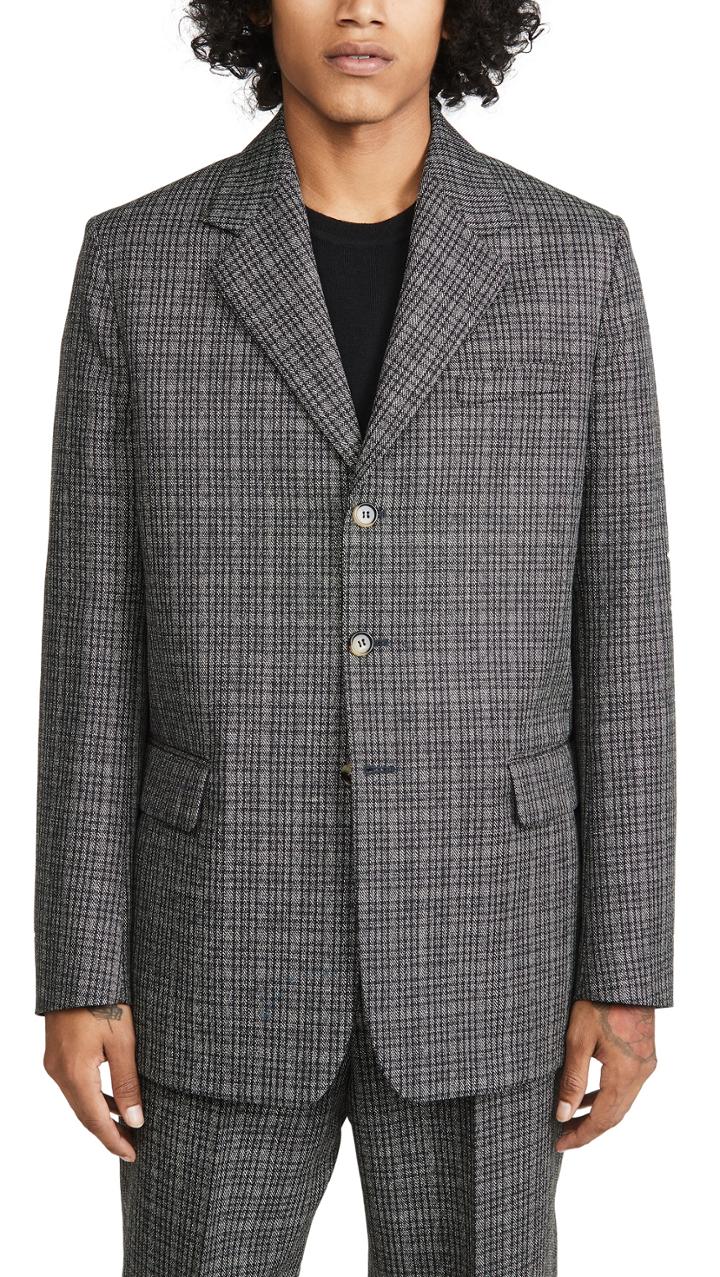 Marni Mirco Check Dry Wool Blazer