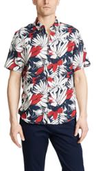 Club Monaco Tropical Leaf Print Shirt