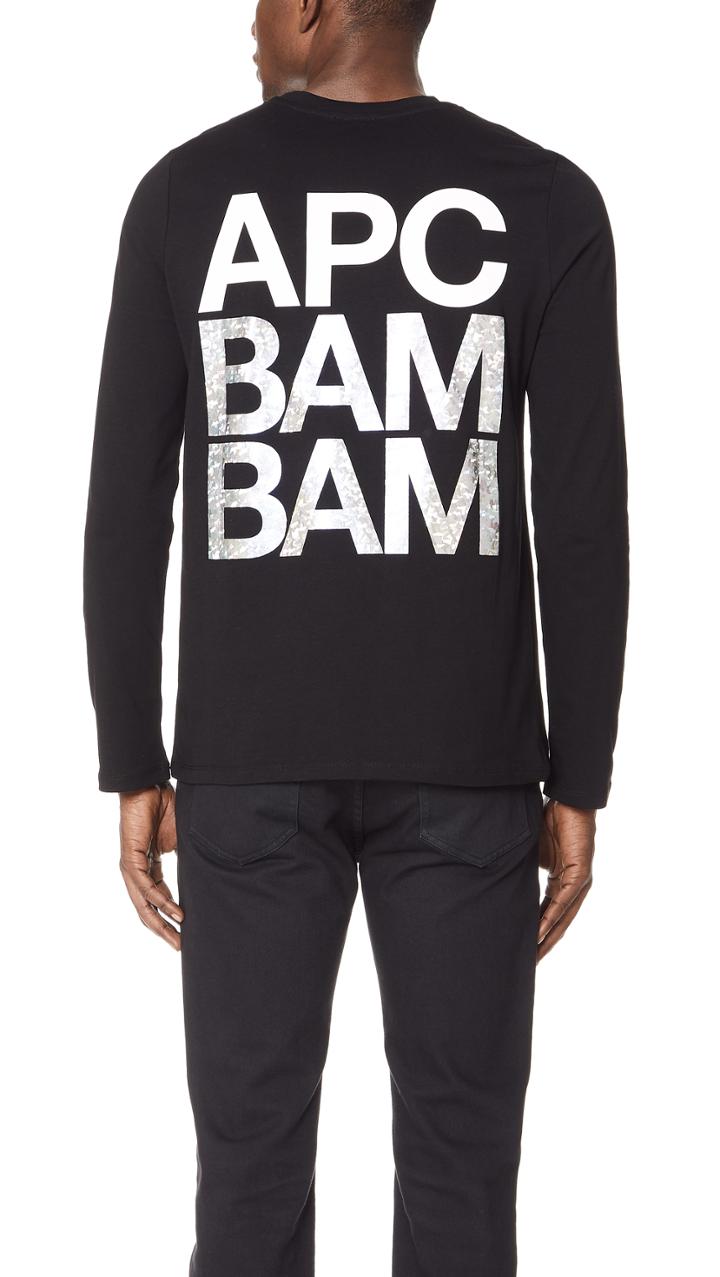 A P C Bam Bam Long Sleeve Tee