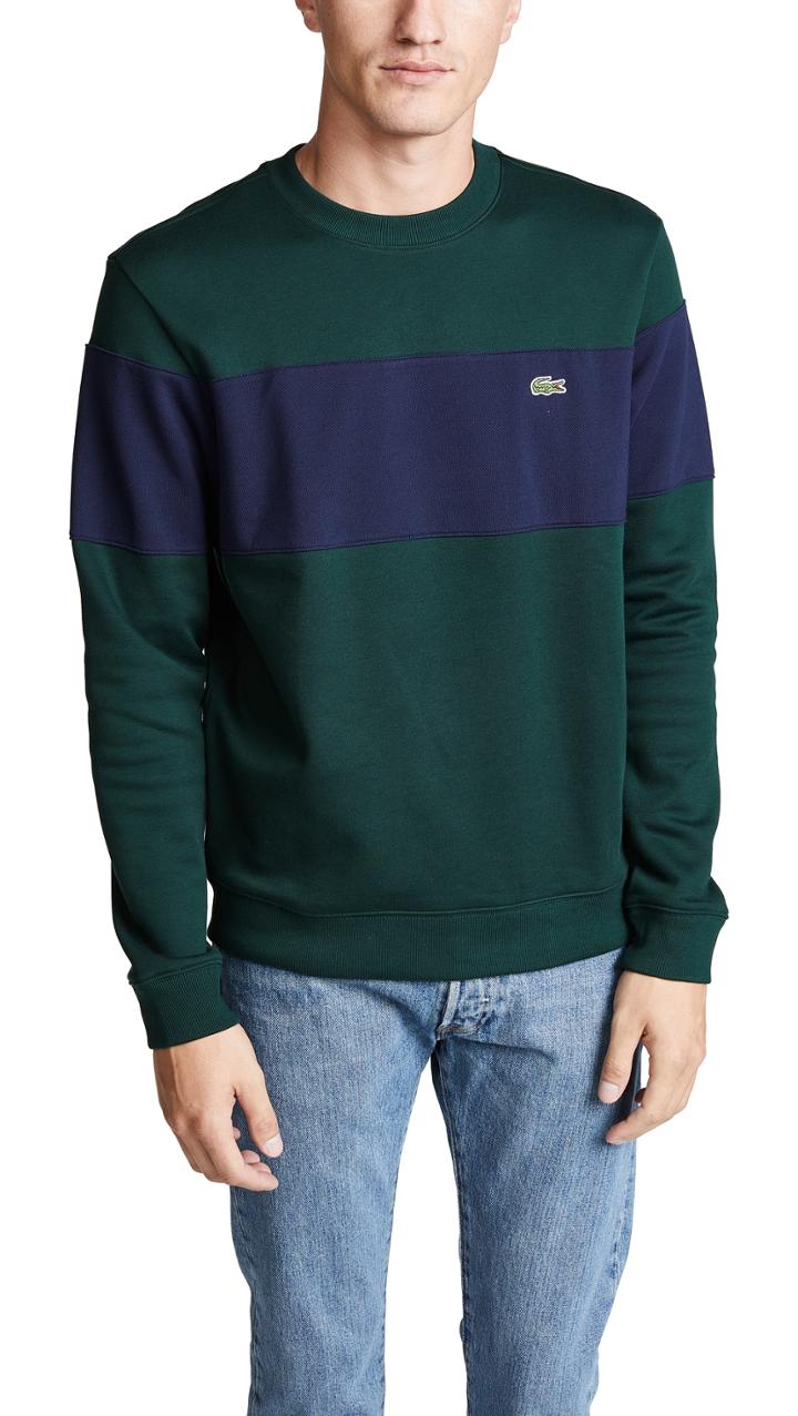 Lacoste Colorblock Crew Sweatshirt
