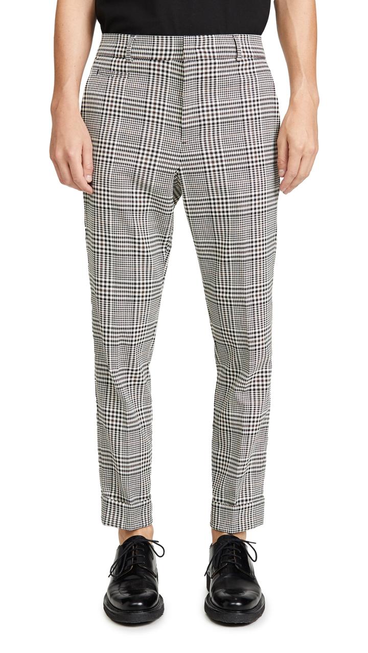 Club Monaco Drain Pipe Plaid Pants