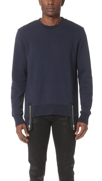 Matthew Miller Rogue Hem Zip Sweatshirt
