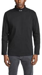 Msgm Small Logo Mock Neck Tee