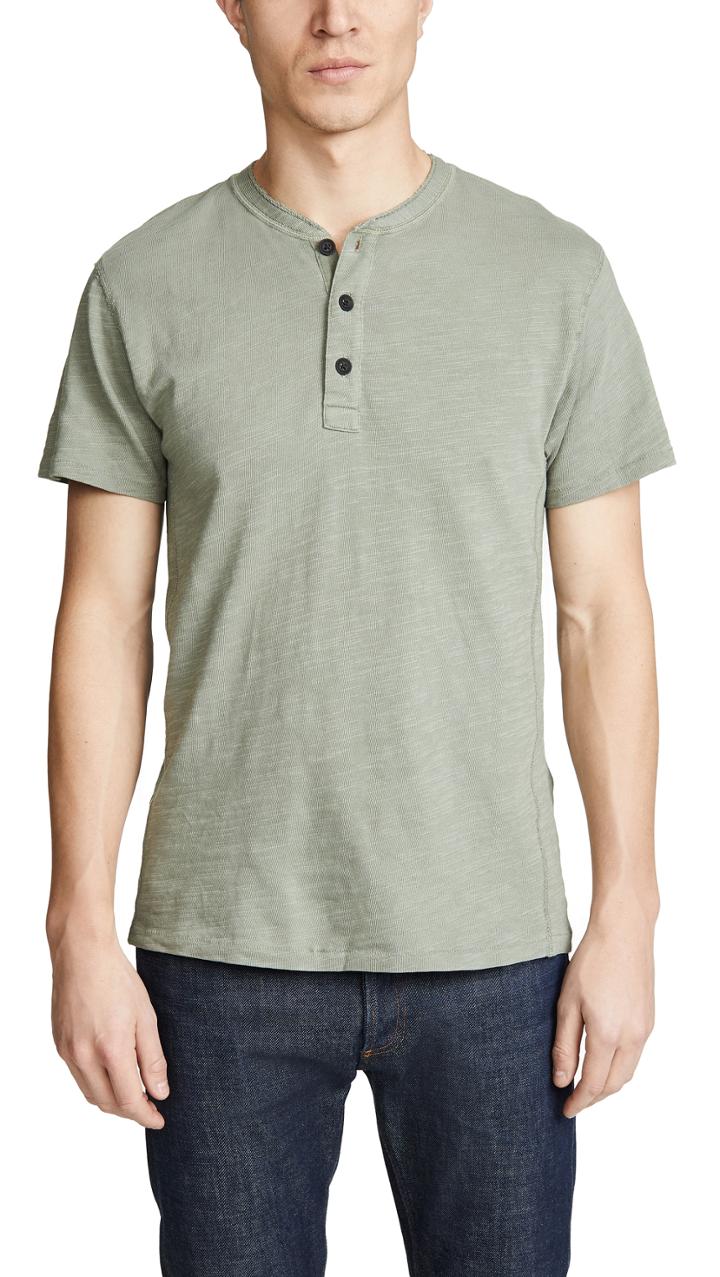 Rag Bone Standard Issue Classic Short Sleeve Henley