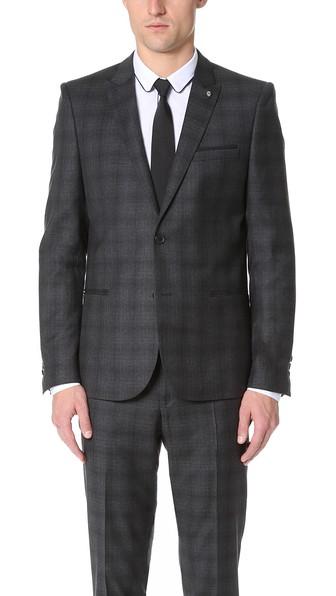 The Kooples Check Suit Jacket
