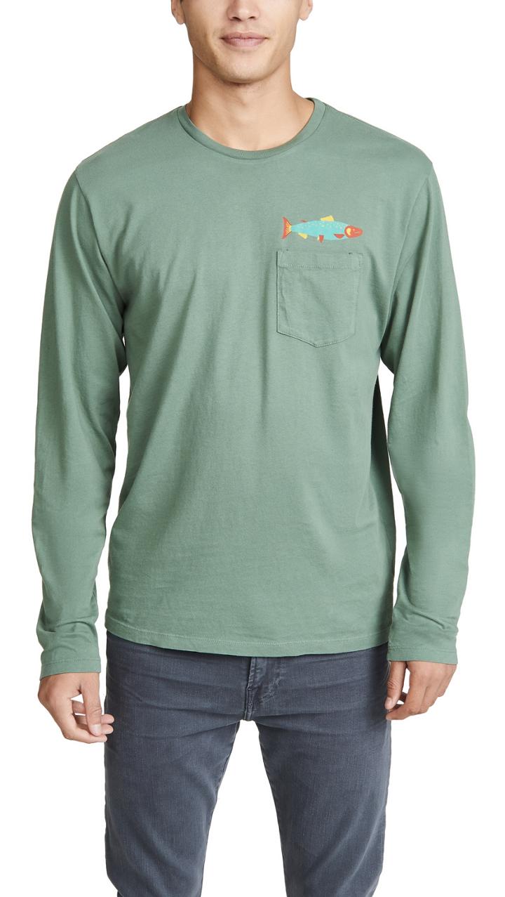 Mollusk Hot Salmon Long Sleeve Tee