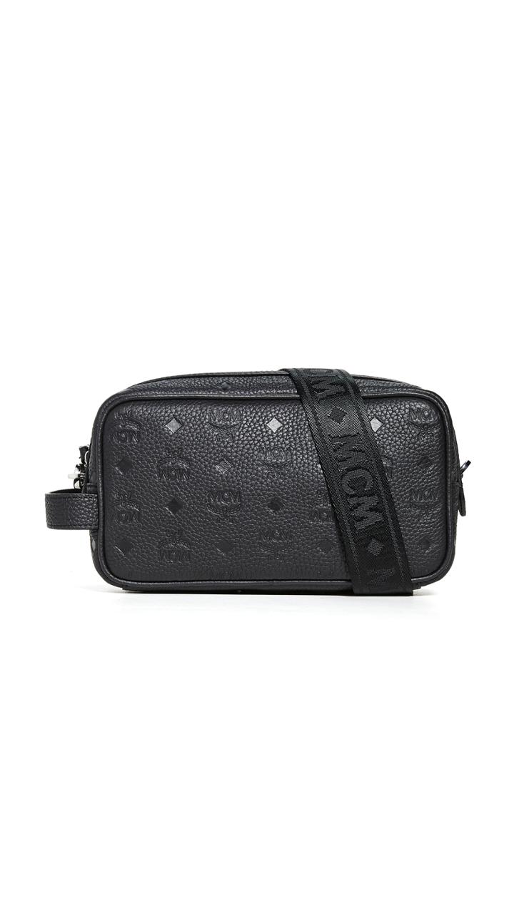 Mcm Max Leather Medium Crossbody Bag